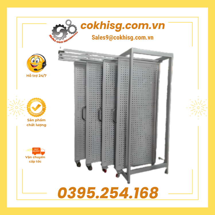 Bảng treo dụng cụ đồ nghề di động trong garage